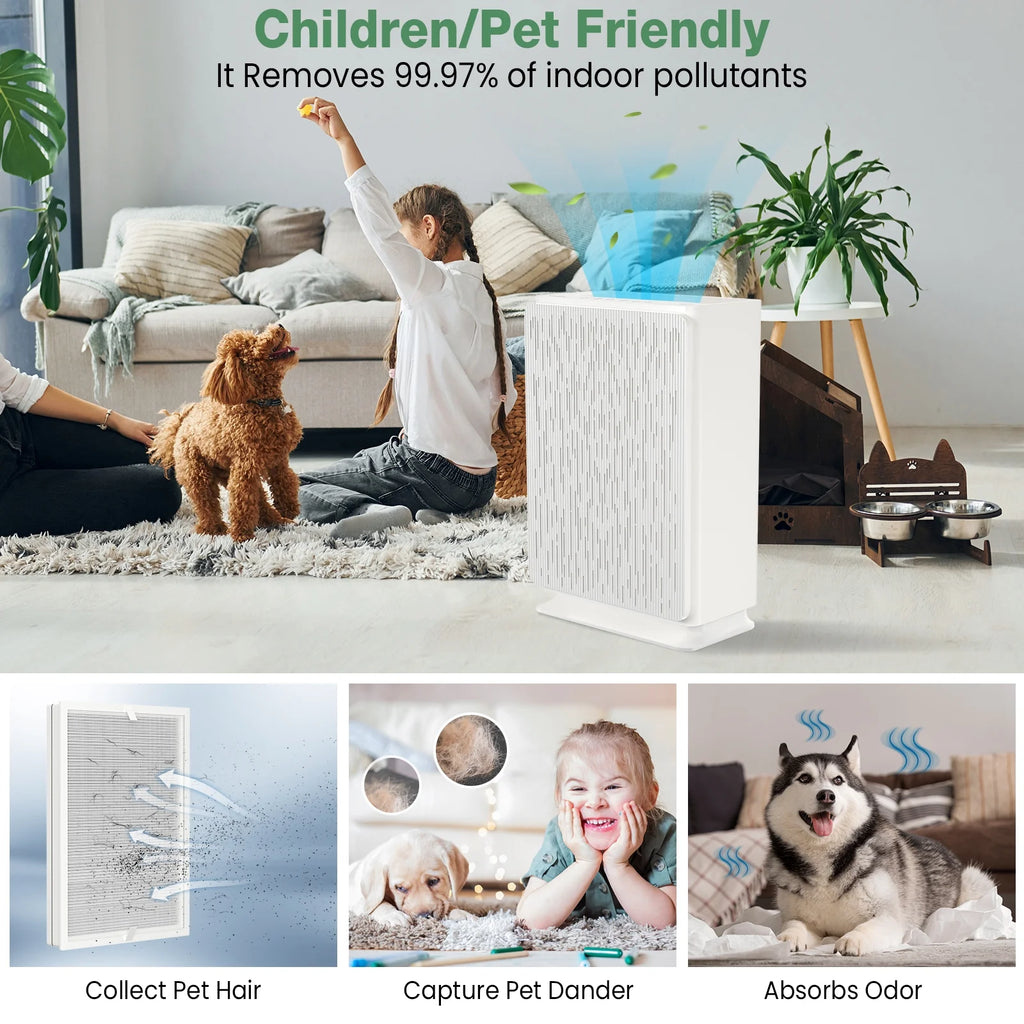 H13 True HEPA Air Purifier for Large Room J841