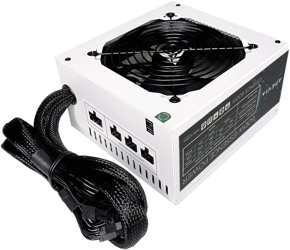 600W ATX Semi-Modular Power Supply with 120mm Black Fan L295498