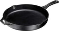 12'' Black Cast Iron Frying Pan Y713