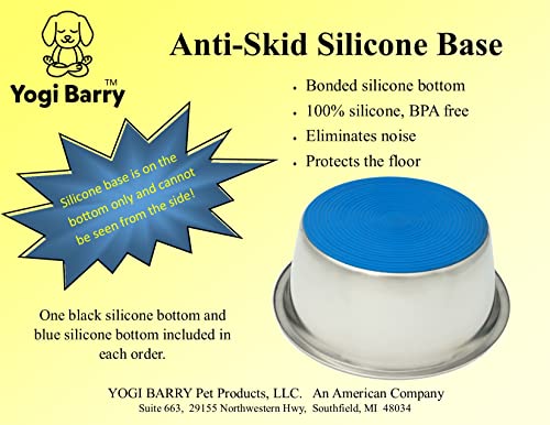 Stainless Steel Dog Bowl Set of 2 with Silicone Non-Skid Base Z504382