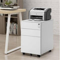 Three Drawer Mobile Metal Lockable File Cabinet Under Desk W399