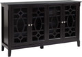 Wood Sideboard Buffet Cabinet with 4 Glass Doors M5757