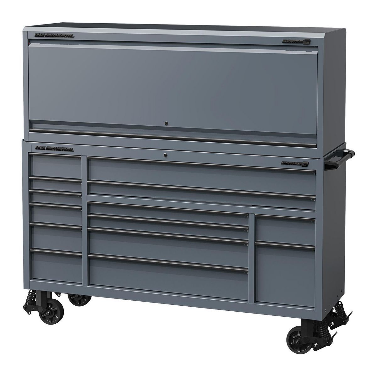 72 in. x 22 in. Slate Gray Triple-Bank Roll Cab R18437