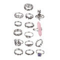 15 Pcs Beaded Alloy Knuckle Rings V34463