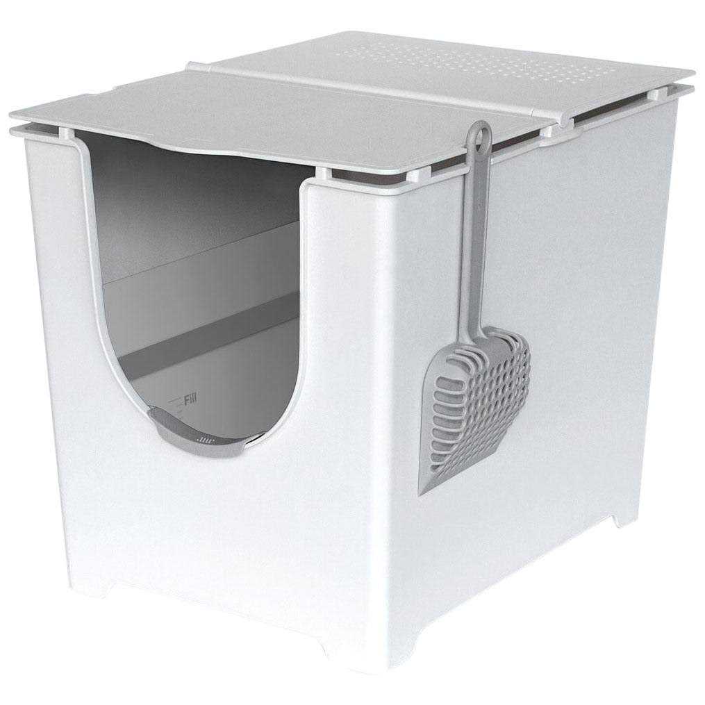 Flip Litter Box with Scoop and Reusable Liner X309