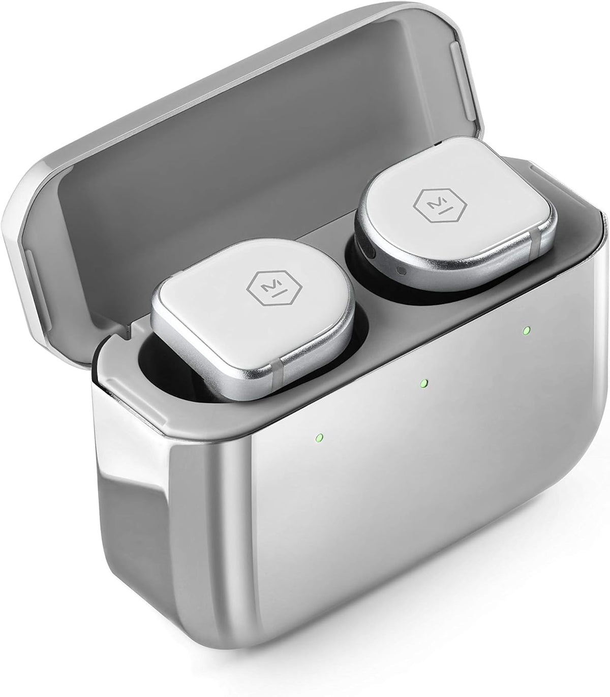 True Wireless Earphones White Ceramic Stainless Steel Case F14757