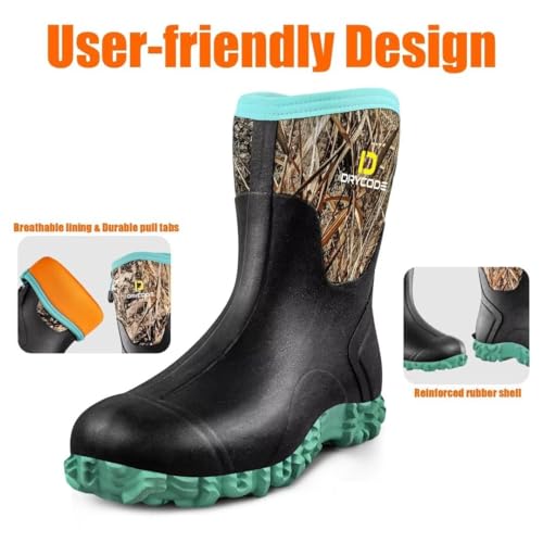 Black 6mm Neoprene Waterproof Insulated Work Boots W114157