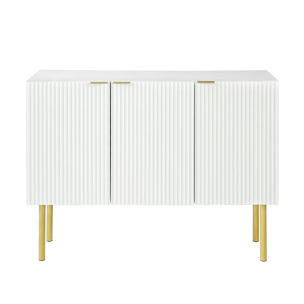 White Wood Buffet Cabinet with Storage S2022