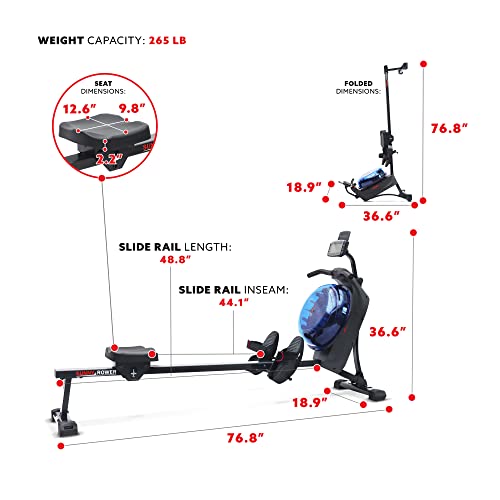 Water Rowing Machine with High Dynamic Resistance Vertical Tank Z359