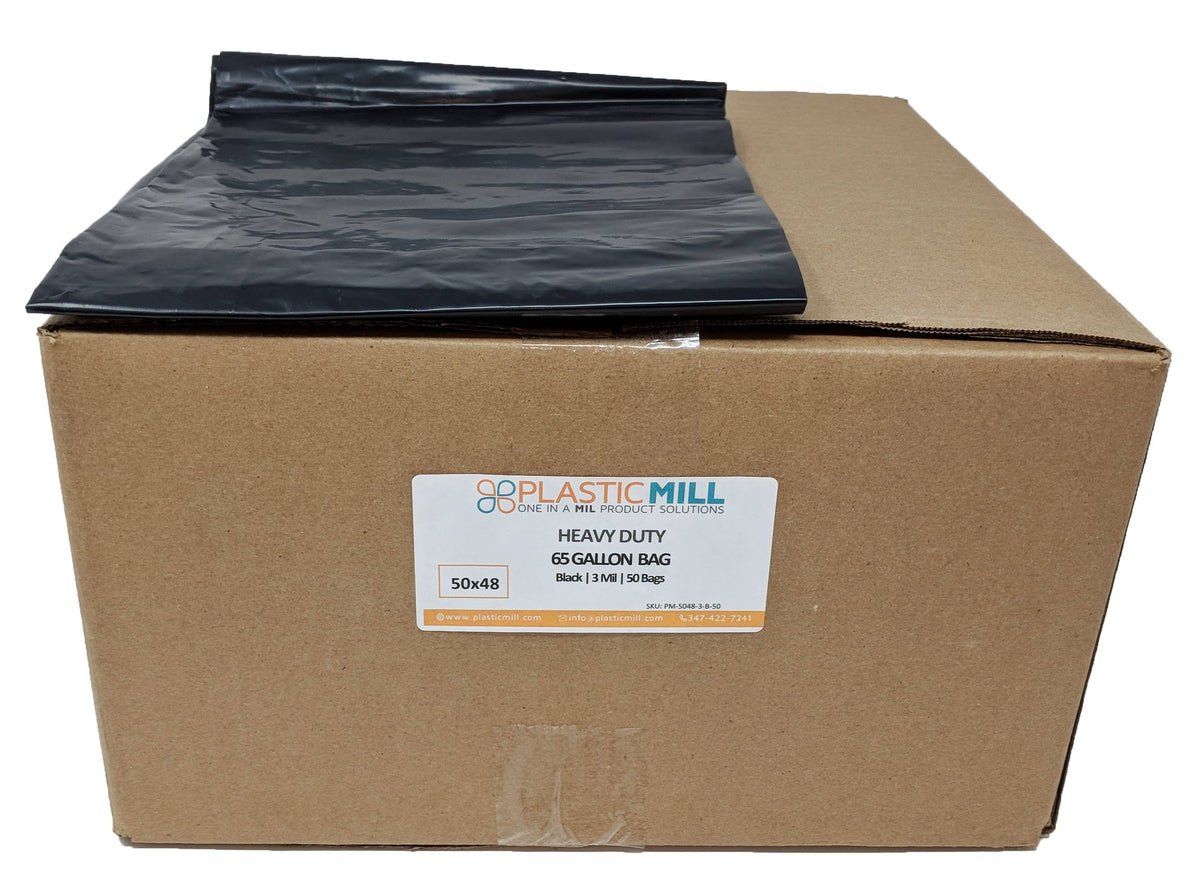 65 Gallon Black 3 Mil Contractor Bags F267187