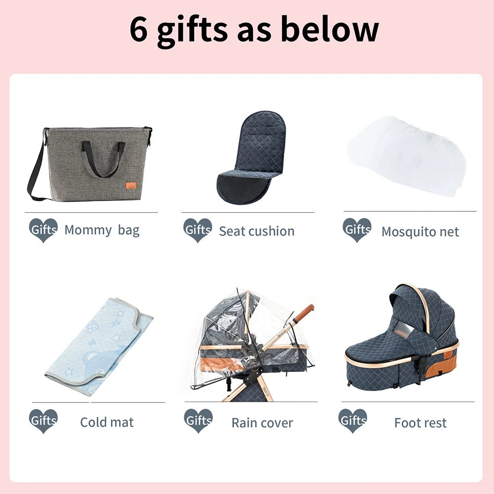 Baby Travel System Stroller with Safety Car Seat and Base Set Q4439