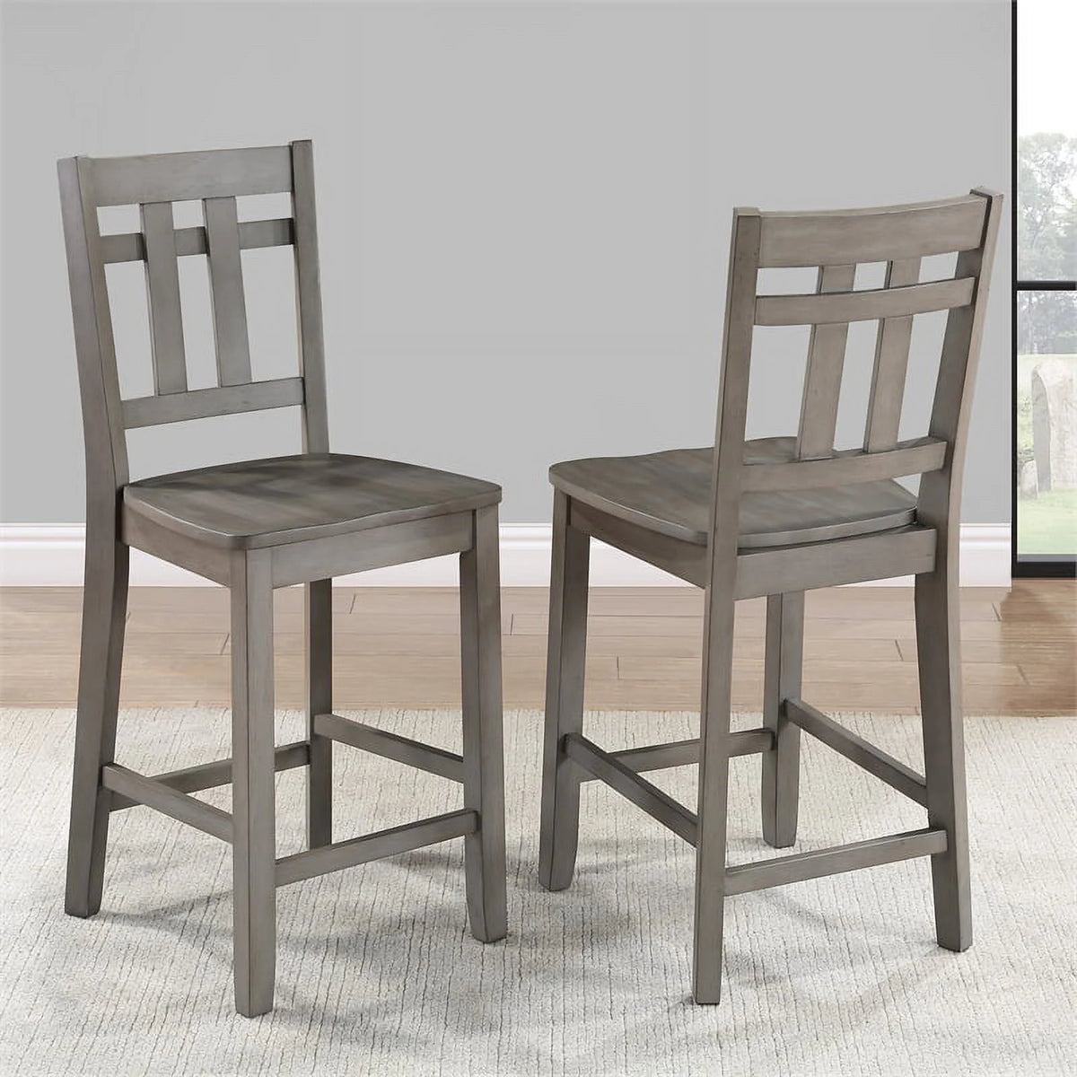 Gray Wood 5-Piece Counter Height Dining Set M954