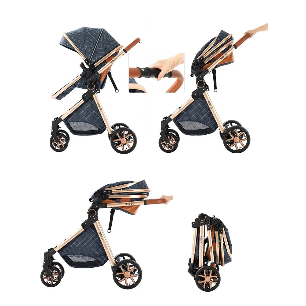 Baby Travel System Stroller with Safety Car Seat and Base Set Q4439
