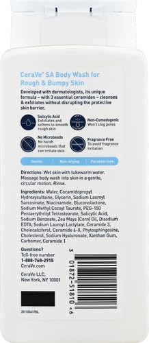 Fragrance Free Body Wash with Salicylic Acid, 10 Ounce H350489