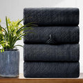 Extra Large Bath Towel Sets of 8, 2 Oversized Bath Towels, 2 Hand Towels, 4 Washcloths, 600GSM Soft Microfiber Quick Dry Highly Absorbent Bath Towels Sheets (Violet) Y75557