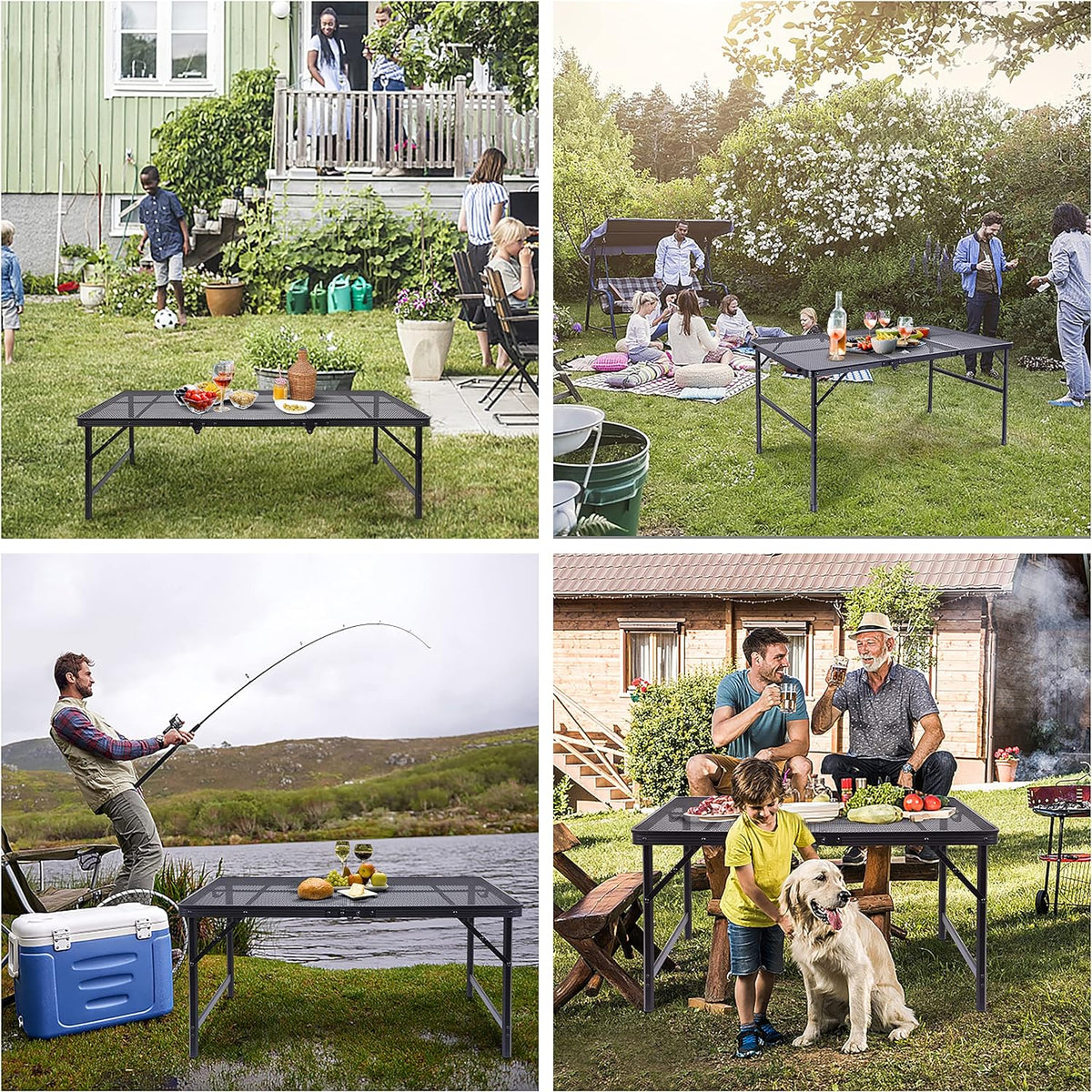Adjustable Folding Camping Table with Carry Handle S67271