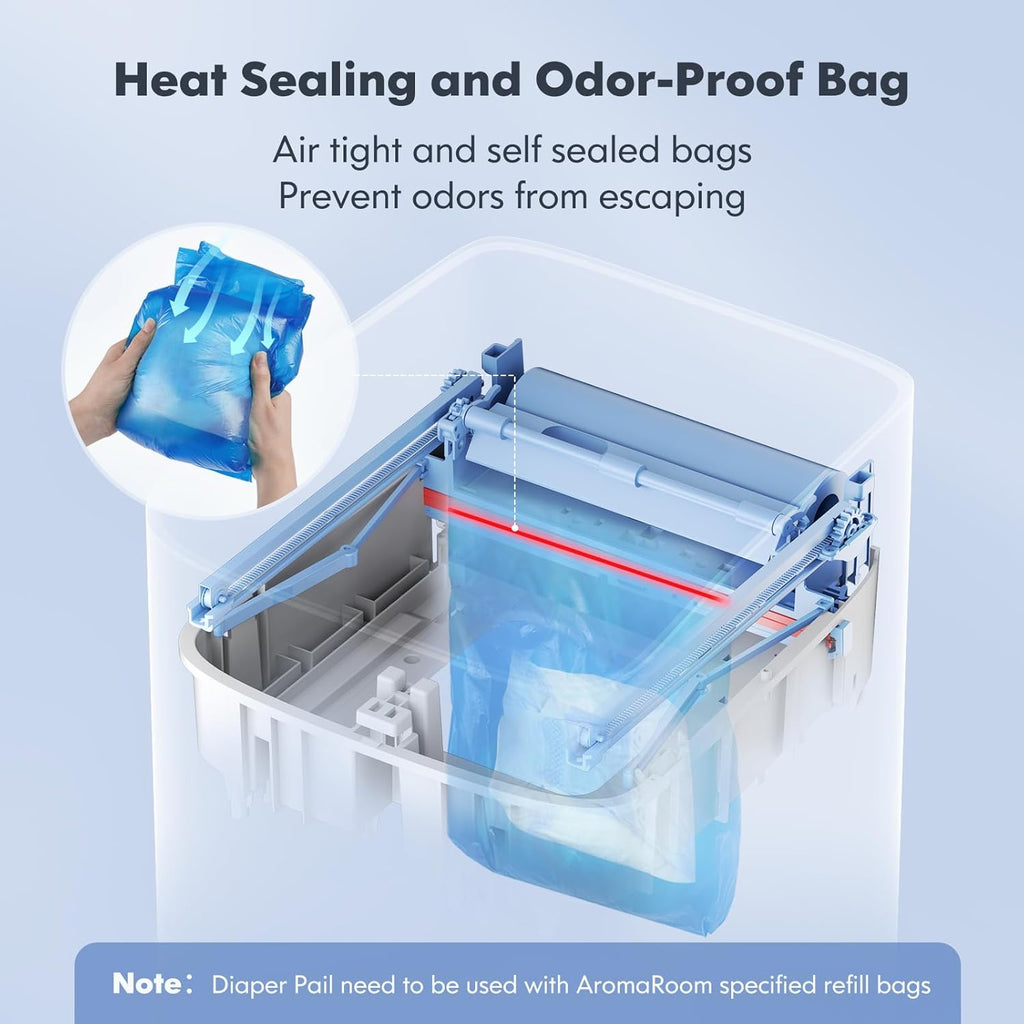 Diaper Pail Odor-Locking Individually Sealed Baby Diaper Pail Smart Trash Can Full-Automatic Packing Self-Changing C687