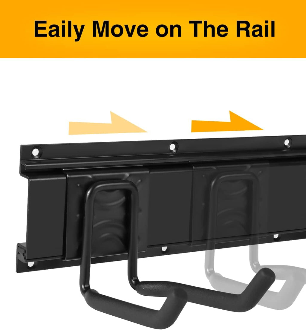 64INCH 4 Rail Aluminum Steel Wall Mount Tool Organizer, Pack of 2 N672090