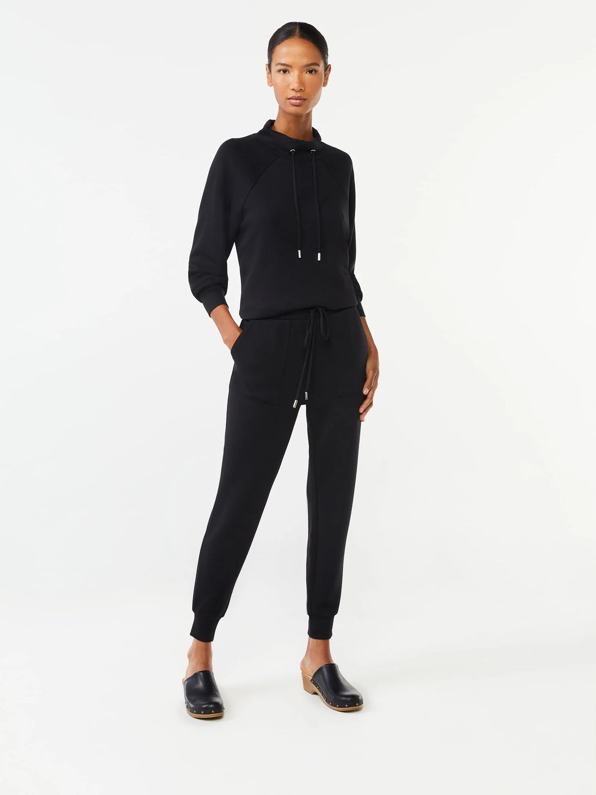 Women's Scuba Knit Funnel Neck Sweatshirt P889