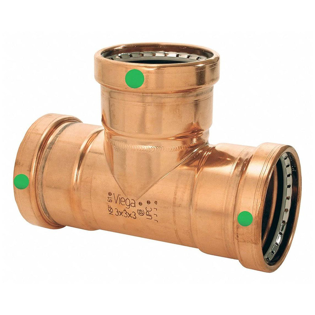 Copper XL Tee, 2-1/2x22 x 2-1/2x22 x 2x22 P458