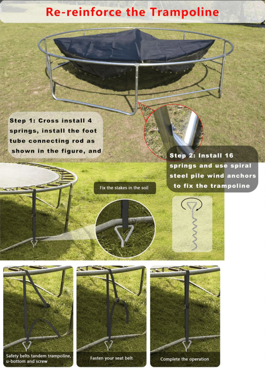 12FT Trampoline with Basketball Hoop, Enclosure Net, Sprinkler, Light, Socks, Ladder X43613