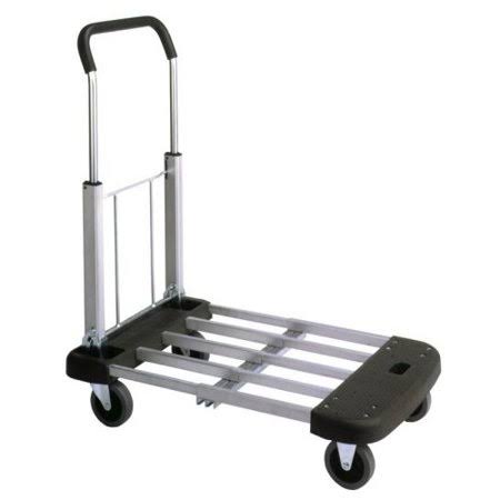 Aluminum Platform Truck with Telefolding Handle, 330 lbs Load Capacity Y8691
