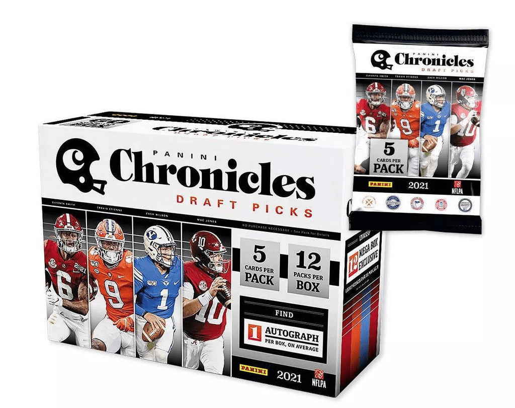 2021 Panini NFL Chronicles Draft Pick Football Trading Card Mega Box D78483