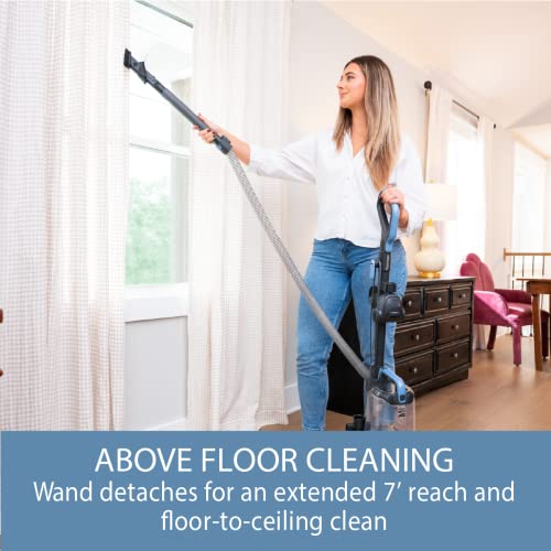 Bagless Upright Vacuum with 4 Height Adjustment, Blue U522335