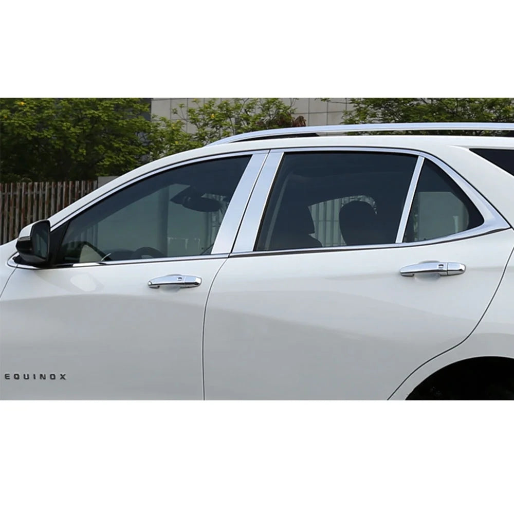6pcs Chrome Stainless Steel Pillar Post Trims D9542