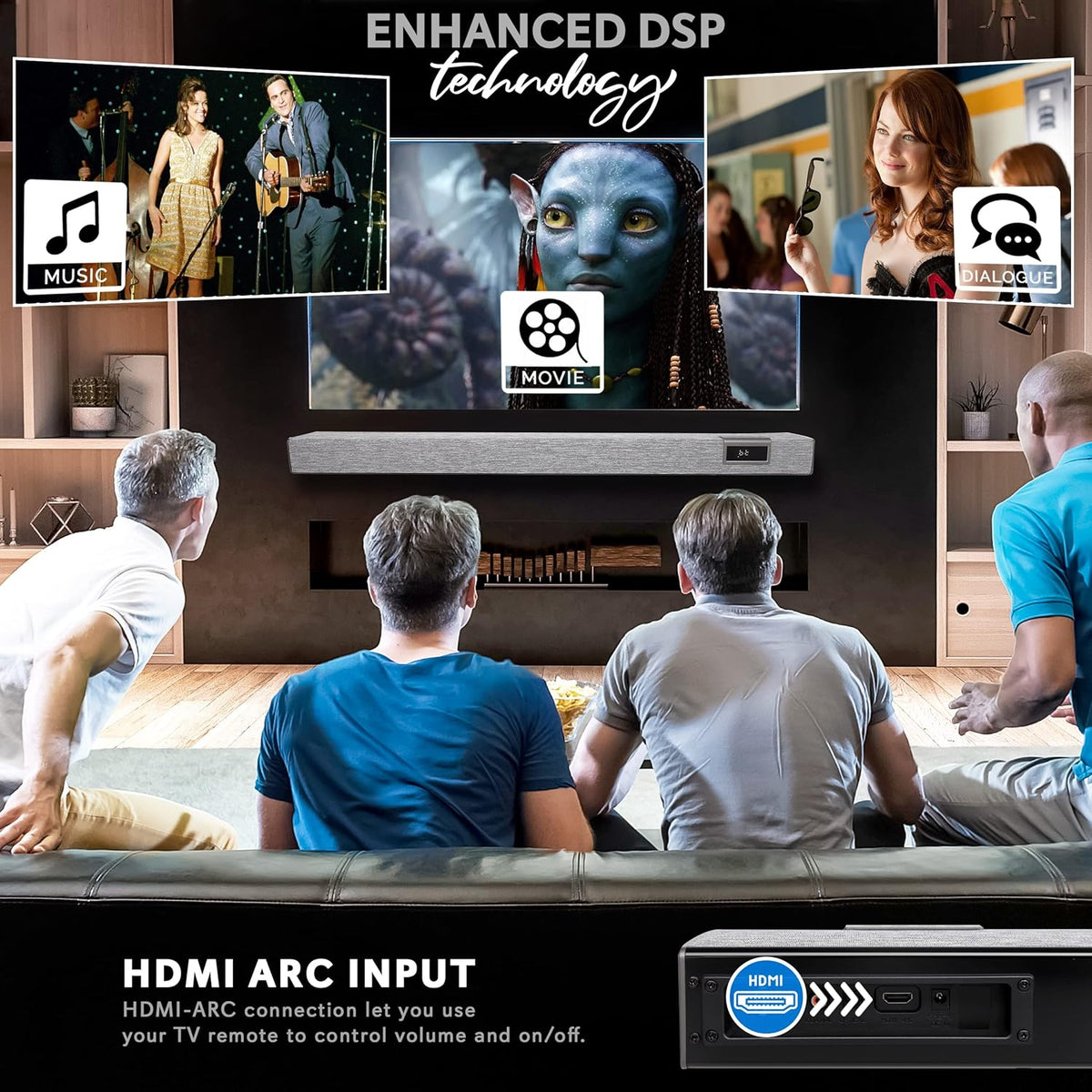 60W Bluetooth Sound Bar with Remote Control D6887