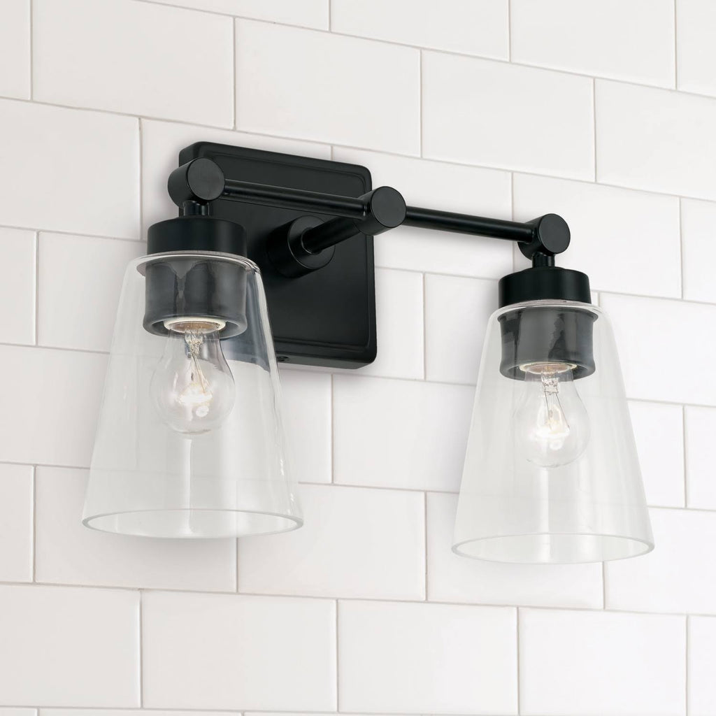 2 Light Vanity Matte Black V202735