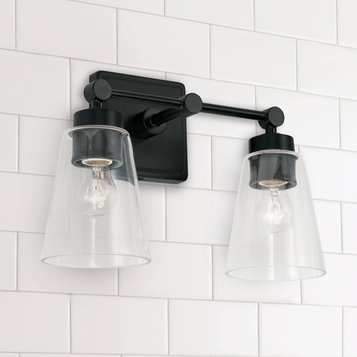 2 Light Vanity Matte Black V202735