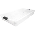 60 qt Latching Plastic Storage Container Clear Grey Set of 2 Y779574