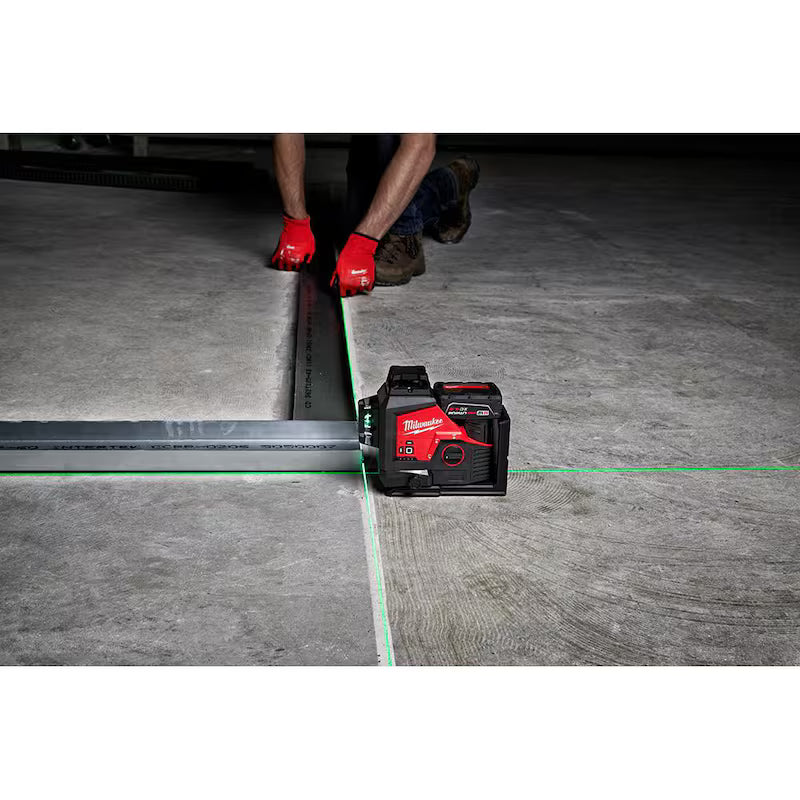 12-Volt Cordless Green 3-Plane Laser Level Kit W21246