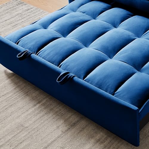 Velvet Convertible Sofa Bed with Adjustable Back E6545