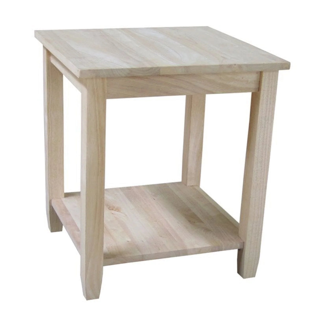 Solid Wood End Table Unfinished B269