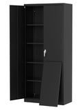 Metal Storage Cabinet with Lock, 4 Adjustable Shelves J420001