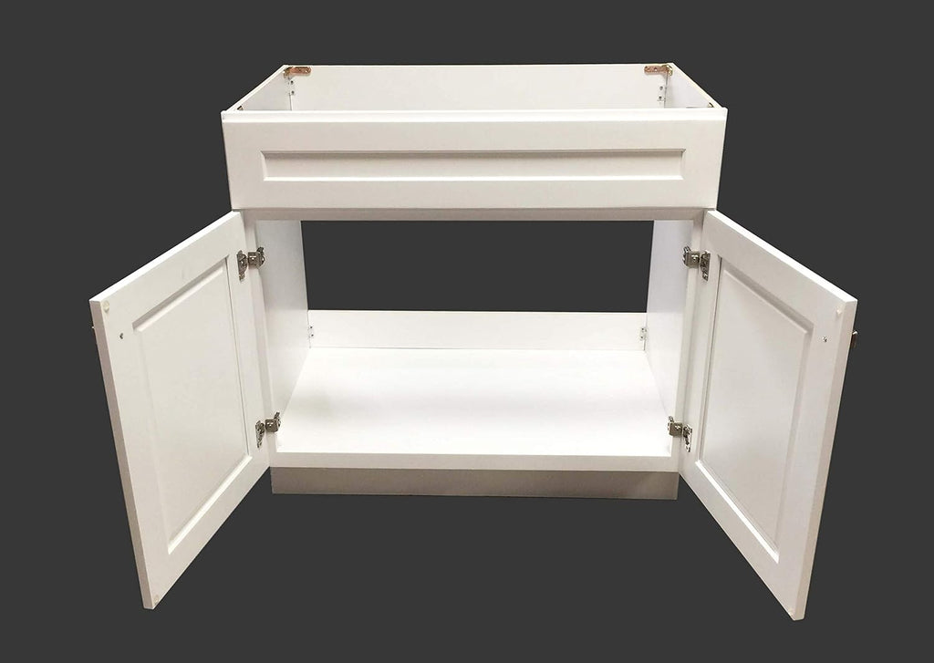 White Shaker Single-sink Bathroom Vanity Base Cabinet 24 Wide x 21 Deep B388