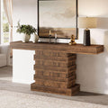 Rustic Brown 63-Inch Wooden Console Table L17707