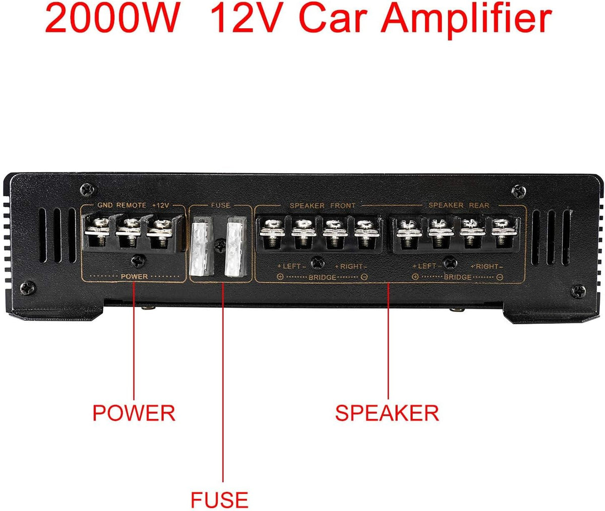 2000W 4 Channel Car Audio Amplifier H804491