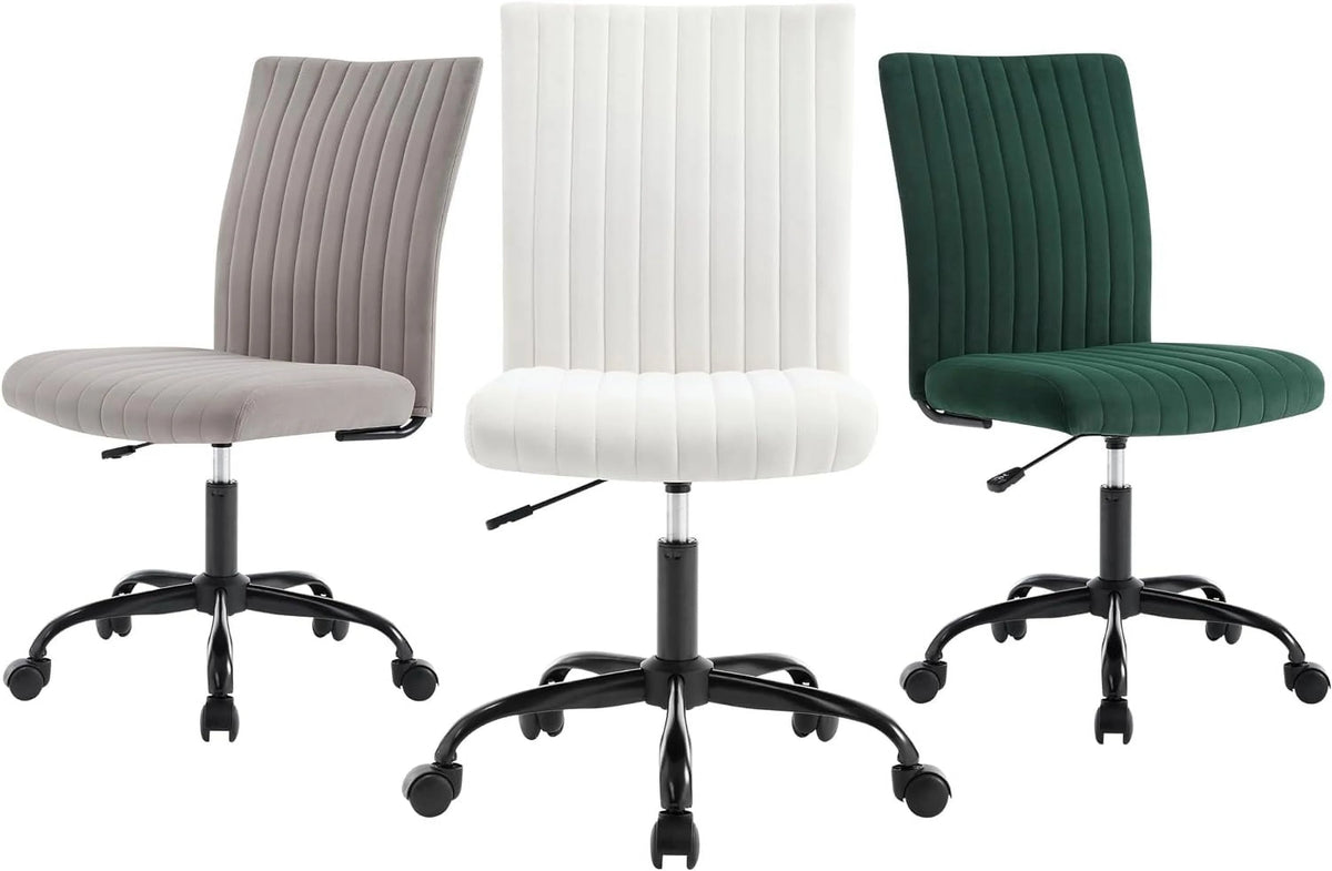 Velvet Swivel Desk Chair with Wheels A6510
