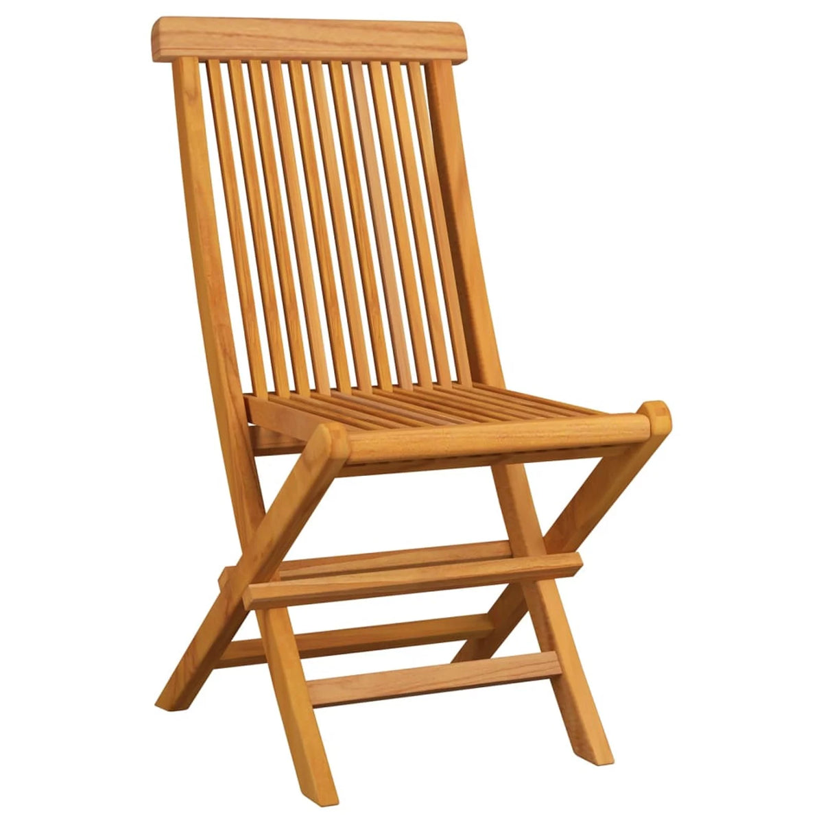 Set of 8 Wooden Foldable Outdoor Dining Chairs with Green Cushion U625