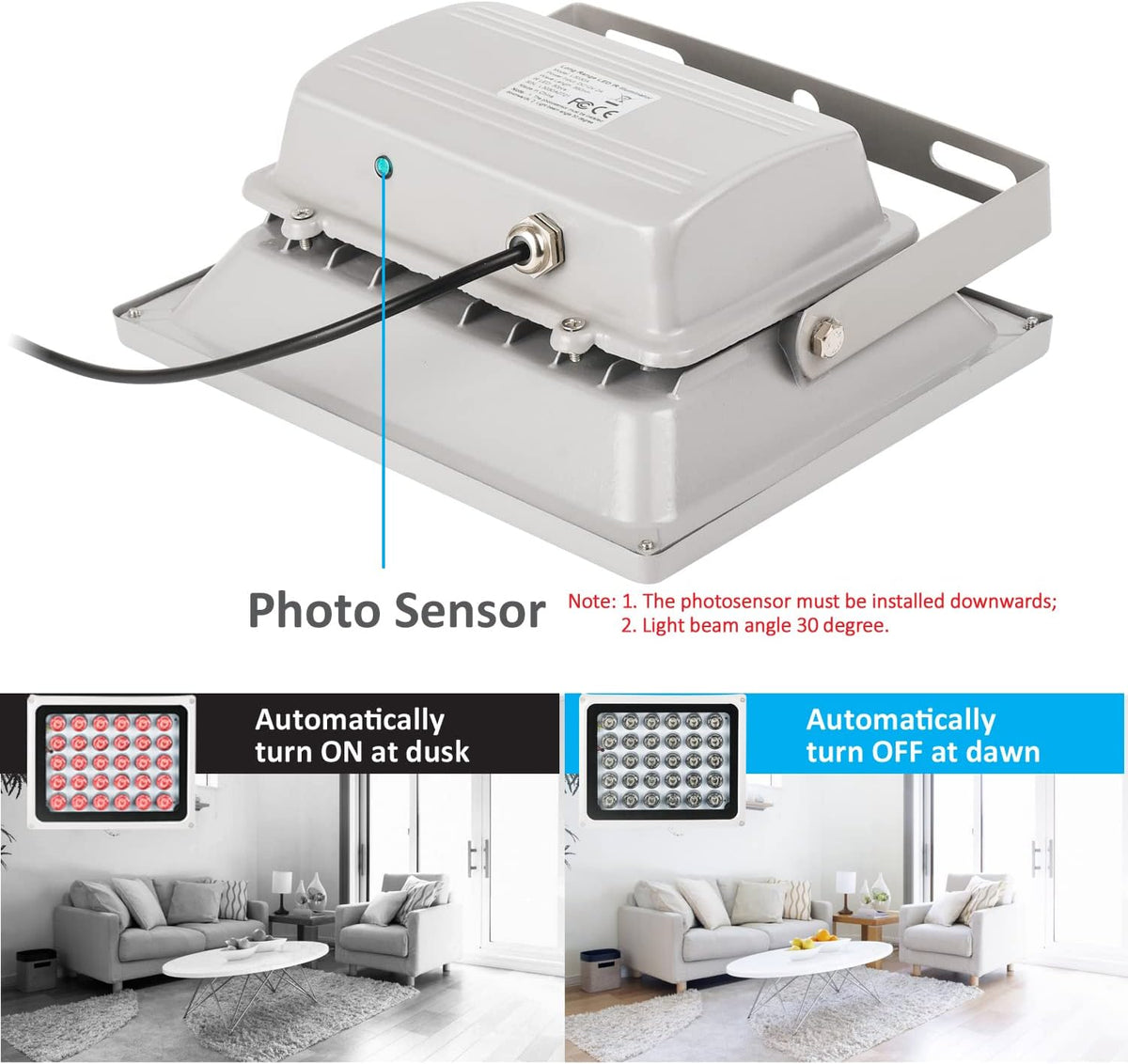 IR Illuminator 850nm 30-LEDs Waterproof Metal Housing P67487