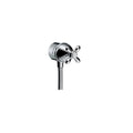 Polished Nickel Wall Outlet with Cross Handle T716