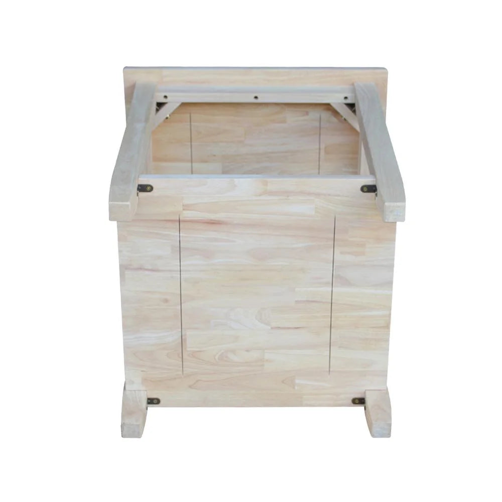 Solid Wood End Table Unfinished B269