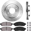 330 mm 6 Lug Brake Disc Rotors + Ceramic Brake Pads + Clips K263