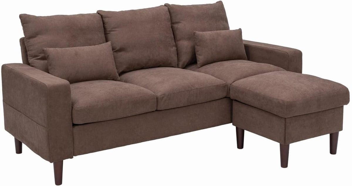 Convertible Sectional L-Shaped Fabric Sofa T813