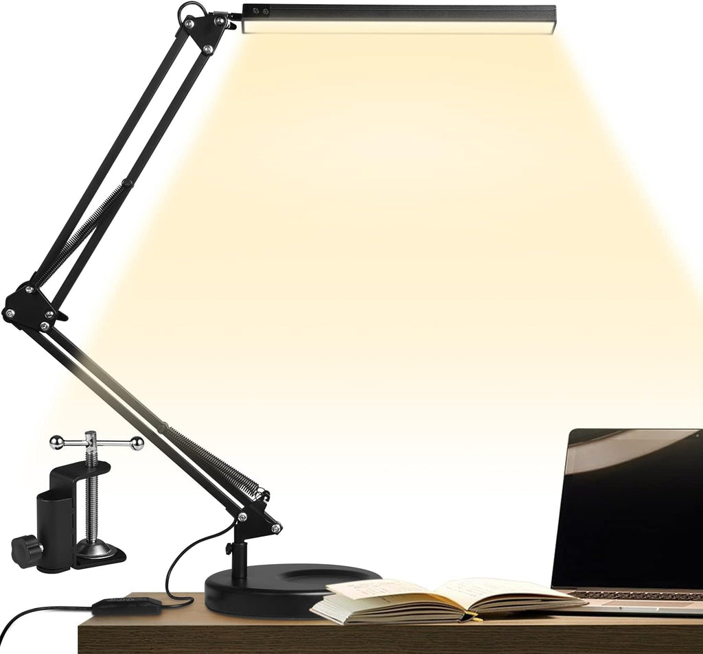 LED Desk Lamp with Clamp and Round Base H671