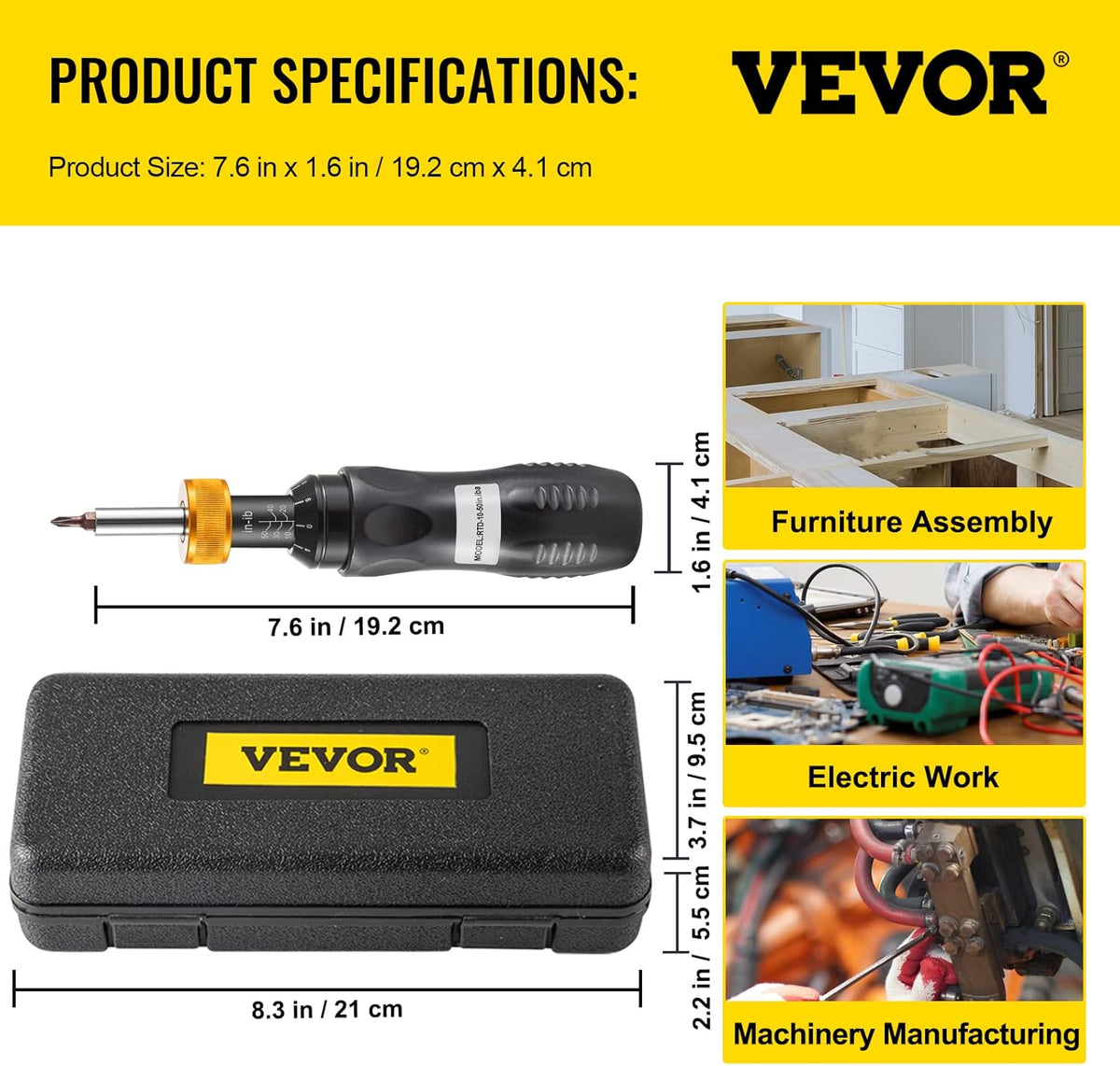 Torque Limiting Screwdriver 10-50 in-lbs Pack of 2 D420217