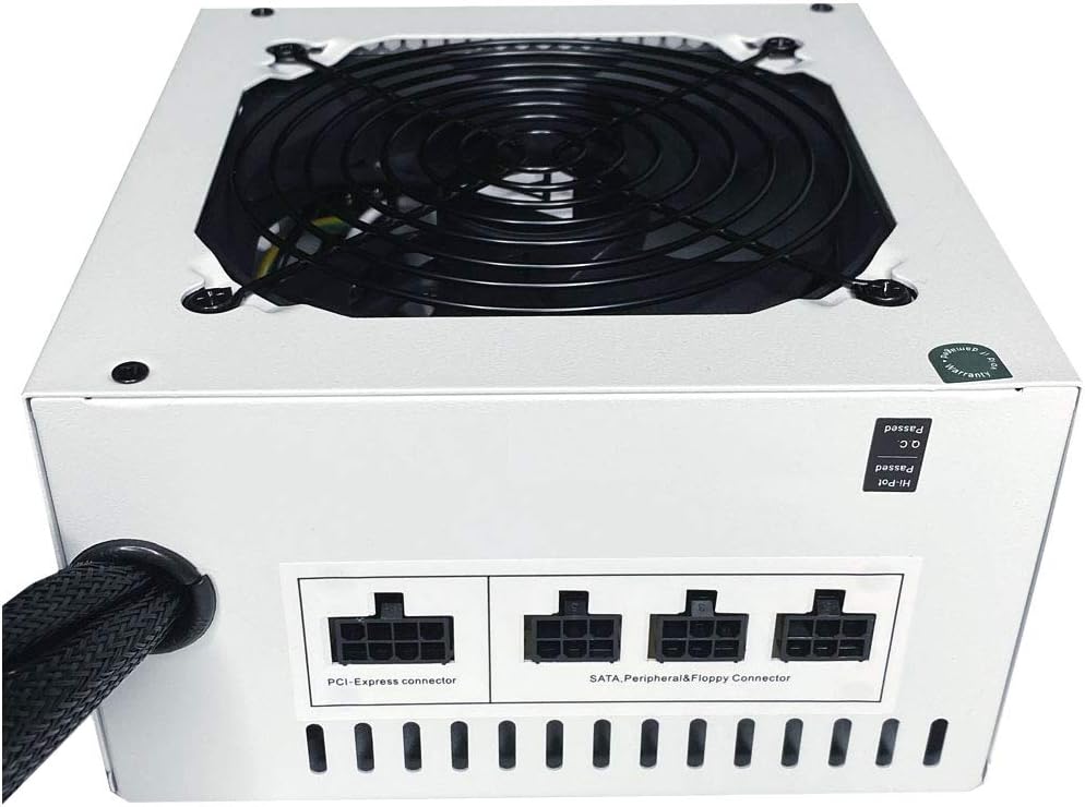 600W ATX Semi-Modular Power Supply with 120mm Black Fan L295498